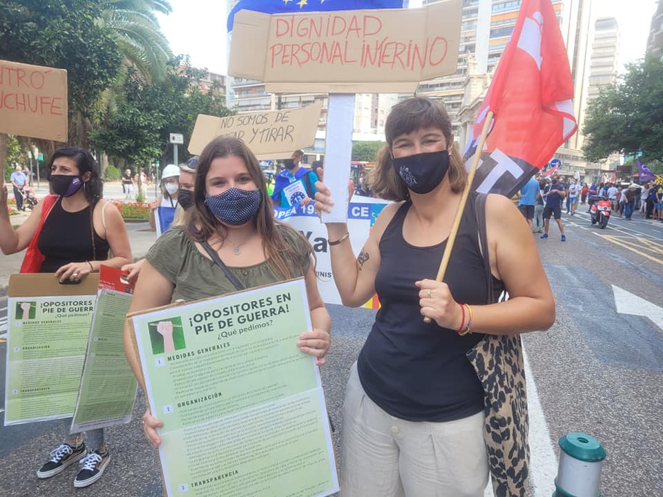 Seguimiento de la huelga de interinos por el "Icetazo". Opositores en Pie de Guerra - Seguimiento de la huelga de interinos por el "Icetazo".